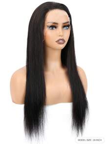TrueHD 13x4 SKINLIKE Real HD Full Frontal Lace Wig 180% Density Straight Extremely-Thin Invisible Crystal HD Lace Fit All Skins Glueless Wigs Straight Brazilian Human Hair Pre Plucked - Natural Black - View 3