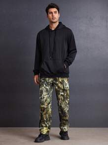 Manfinity VCAY 1 pieza Pantalones casuales de hombre de corte recto y ajuste delgado, adecuado para el otoño