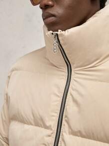 AKNOTIC Business Casual Men's Slim Fit Water-Resistant Stand Collar Padded Coat, For Fall Winter