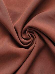 SHEIN Unity 假日必備實心隱藏口袋束腰連衣裙 - 鏽棕色 - 查看 3