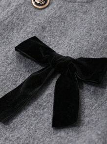 DAZY Áo khoác cardigan cổ tròn đính nơ cho nữ, Áo khoác nữ thu/đông, Quần áo nữ mùa thu Áo khoác nữ - Xám - Xem 8