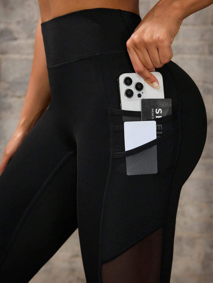 Easithlete Easithlete Women's Solid Color High Waist Casual Sports Leggings - Black - View 1