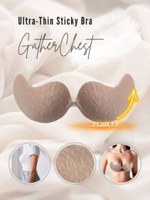 1pc Women Anti-Slip Mango Cup Breast Petals - Apricot - View 2