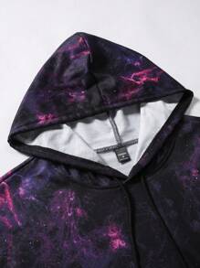 Manfinity LEGND Men All-Over Print Hoodie And Drawstring Sweatpants Set - Multicolor - View 6