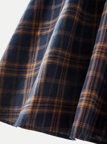 Rusticease Plus Size Women Country Casual Plaid Elastic Waist Flare Skirt,Winter Women Clothes Plaid Skirt Womentartan Skirtlong Skirt Winter