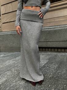 Forever 21 灰色裙子秋冬外出裙 - 灰色 - 查看 4