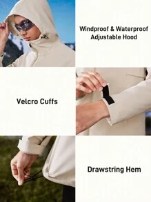 In My Nature 女士户外连帽抽绳风衣夹克 - 杏色 - 查看 4