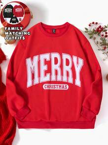 Sudadera de mujer de cuello redondo de marca, estilo callejero holgado de talla grande, estilo minimalista casual, con estampado de letras, cálida para el invierno