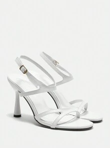 CUCCOO BIZCHIC White Fashionable High Heel Sandals For Women