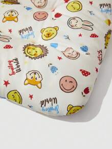 SmileyWorld® | SHEIN 卡通图案舒适棉质儿童枕头 - 彩色 - 查看 4
