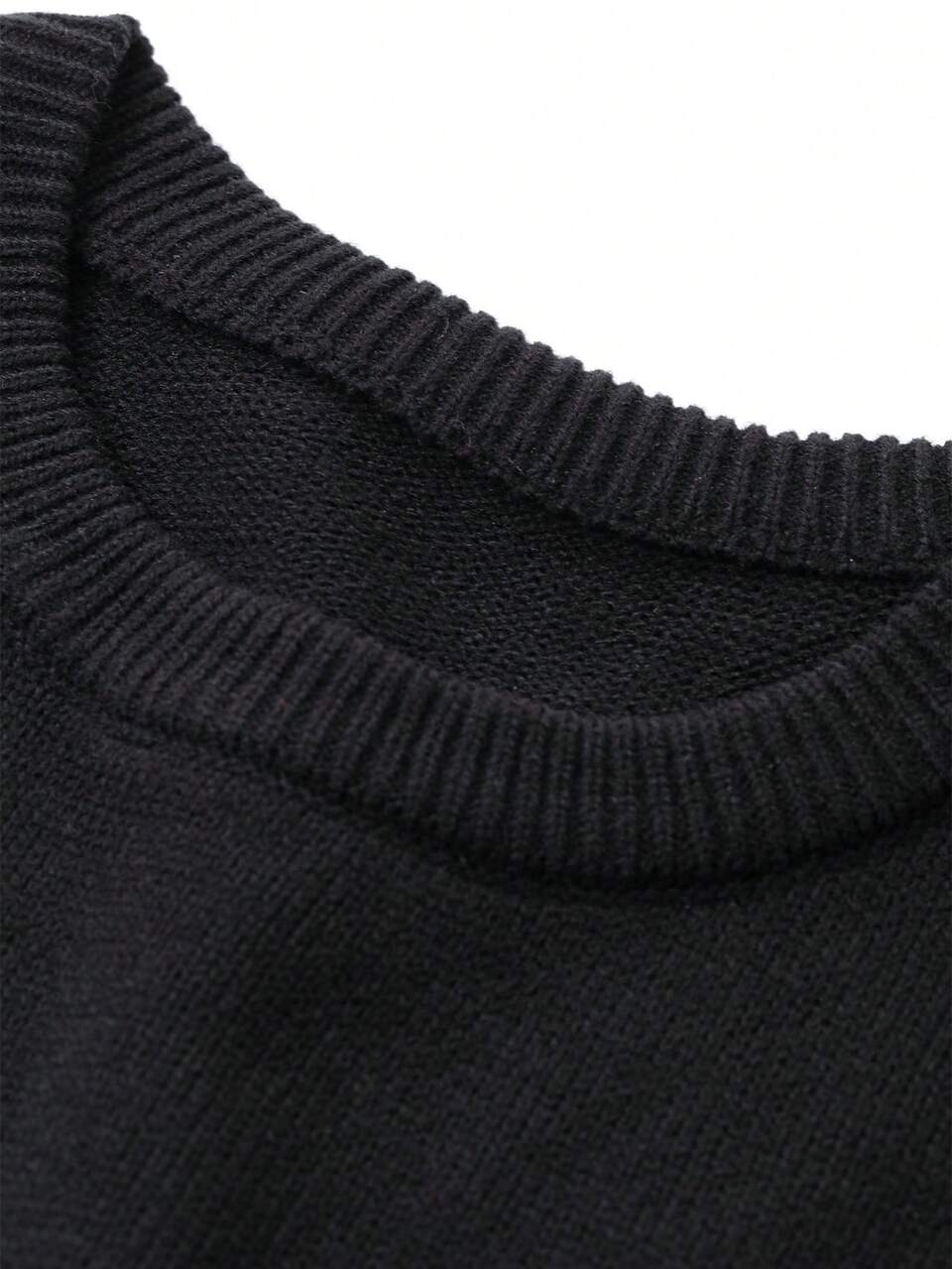 Dazy Plus Plus Size Heart Jacquard Letter Pattern Crew Neck Sweater,Fall Clothes