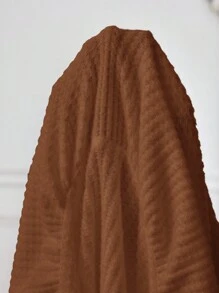 SHEIN Maternity Solid Peplum Tee Fall Winter Tee - Rust Brown - View 6