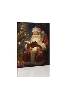 1 Bức Tranh Vải Canvas Nghệ Thuật Treo Tường Giáng Sinh Cổ Điển Cha Giáng Sinh Đọc Sách Có Thể In Tranh Giáng Sinh Trang Trí Cottagecore Trang Trí Giáng Sinh Học Viện In Mùa Đông, Trang Trí Lễ Hội Trang Trí Nhà Giáng Sinh Cho Quà Tặng Ngày Lễ - trắng - Xem 13