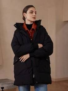 Aveloria Modichic Abrigo acolchado grueso para mujer, ropa de invierno de estilo coreano holgada de longitud media tipo plumón, abrigo acolchado 2024 nuevo