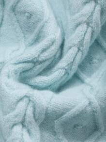 DAZY Young Girls Round Neck Sweater, Fall - Blue - View 8