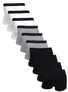 Manfinity Underwear&Sleepwear Basics 10 条装男士纯色三角裤 - 彩色 - 查看 2