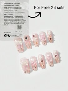 ROMWE Anime 时尚多用途奢华别致指甲装饰贴纸，按压指甲 - 彩色 - 查看 4