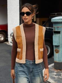 Aveloria Affinna Chaleco frondoso retro y nómada con estilo bohemio de moda para mujer, ropa de invierno