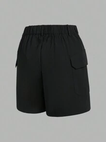 SHEIN Velisys 2 Stück Damen Lässig Einfarbig Cargo & Sport Shorts Set - Verschiedenfarbig - Übersicht 9