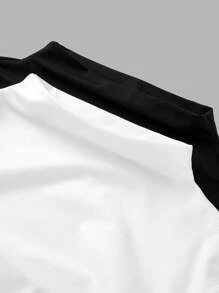 SHEIN SXY 2pcs/Set Asymmetrical Hem Mock Neck Long Sleeve T-Shirt - Multicolor - View 5