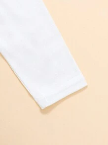 Infant Girls' Fall/Winter Fashion Denim Bib Pants And Long Sleeve T-Shirt Outfit, Casual Streetwear For Photoshoot