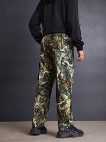 Manfinity VCAY 1 pieza Pantalones casuales de hombre de corte recto y ajuste delgado, adecuado para el otoño