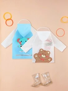 Impermeable con estampado de animales tiernos para actividades al aire libre y la escuela, para niños