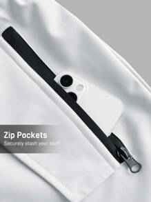 In My Nature 女士字母印花抽绳腰长袖连帽夹克 - 淺灰色 - 查看 3