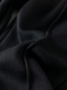 Baby Girl Autumn/Winter Casual Loose Gray Elastic Waist Pants - Black - View 3