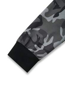 Manfinity Homme Áo hoodie thường ngày in họa tiết rằn ri cỡ lớn có túi cho nam, tay dài - Nhiều màu - Xem 3