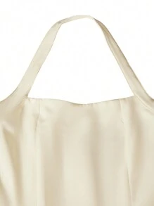 Elegant Simple Halter Dress For Teen Girl, Fashionable & Suitable For Parties - White - View 3