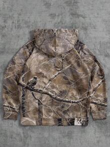 Manfinity LEGND Men's Fashion Camouflage Print Hoodie Sweatshirt For Autumn