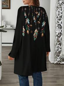 EMERY ROSE Áo khoác cardigan dáng rộng, dài tay, mỏng, thường ngày cho nữ - Nhiều màu - Xem 2