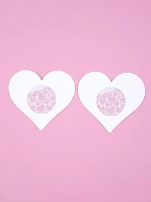 5 pares de cubrepezones con forma de corazón, edición navideña