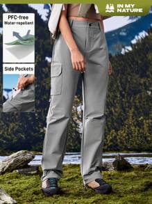 In My Nature Pantaloni da donna impermeabili e resistenti all'acqua, adatti per attività all'aperto come campeggio, escursionismo e pendolarismo urbano