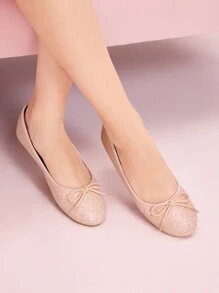 CUCCOO DOLLMOD Kvinnors rund tå bekväma plattor - Rosa - Visa 3