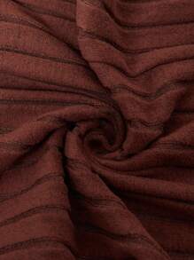 SHEIN LUNE Plus Size Casual Solid Color Long Sleeve Top And Jumpsuit 2 Pieces Set, Autumn