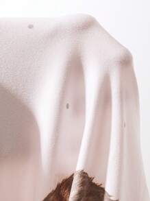 DAZY Cat Print Polka Dot Loose Pajama Set, Fall Winter Clothes