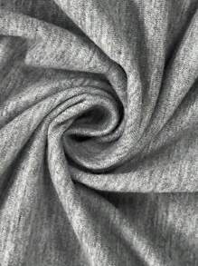 SHEIN LUNE Women Casual Regular Zip Front Hooded Jacket, Gray For Autumn - Grey - View 7