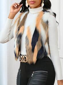 SHEIN Lady Chaquetas en bloques de color talla grande para mujer Año Nuevo