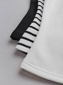 Chiquease 3pcs Women Casual Thickened Long Sleeve T-Shirts For Autumn/Winter - Multicolor - View 6