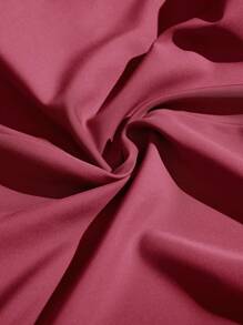 Slaydiva Plus Size Resort Casual Non-Stretch Woven Loose A-Line Green Twist Knot Dress For Women - Rusty Rose - View 7