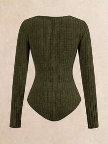 Bộ đồ liền thân và quần dài màu xám cỡ lớn 2 món, Bộ đồ tập luyện thoải mái, Bộ đồ thể thao, Phong cách thường ngày cỡ lớn, Bộ đồ liền thân dài tay và quần ống rộng, Trang phục cơ bản mùa thu đông, Quần rộng thùng thình, Tay dài, Quần áo mùa đông - xanh quân đội - Xem 4