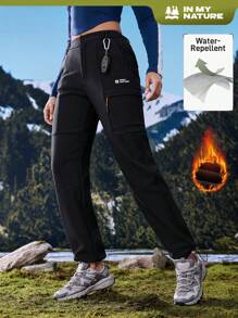 In My Nature In My Nature Women's Casual Outdoor Sports Waterproof Lined Warm Thermal Lined Hiking Pants With Zipper Pockets