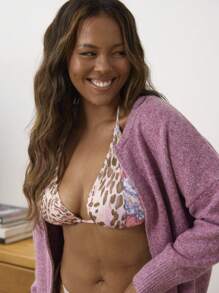 Aralina Curve Luxe Cozy Yarn Zip Thru Bomber Cardigan