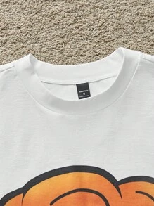 Manfinity VCAY Set de 2 piezas compuesto por una camiseta de manga corta con gráfico casual y hombros caídos, y un short de cintura elástica para hombre