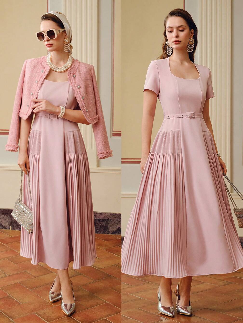 belted pleated flare dress mrssouthernpriss on LTK
