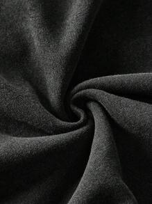 Manfinity VCAY Plus Size Men's Loose Snowflake & Spider Mouth Print Hooded Sweatshirt, For Fall Winter