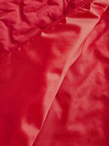 Flirla Plus Size Zip-Front Plush Collar Padded Padded Padded Coat, For Winter Clothes Fall Cloth For Women - Red - View 6