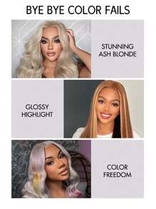 6x5 Wear&Go 无胶 613 金色假发 真人发丝 预剪 预拔 直发 透明蕾丝闭合假发 180% 密度 预漂白结 - S613 - 查看 6